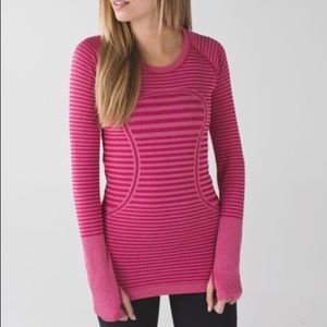 Lululemon Swiftly Tech Long Sleeve Red Stripe